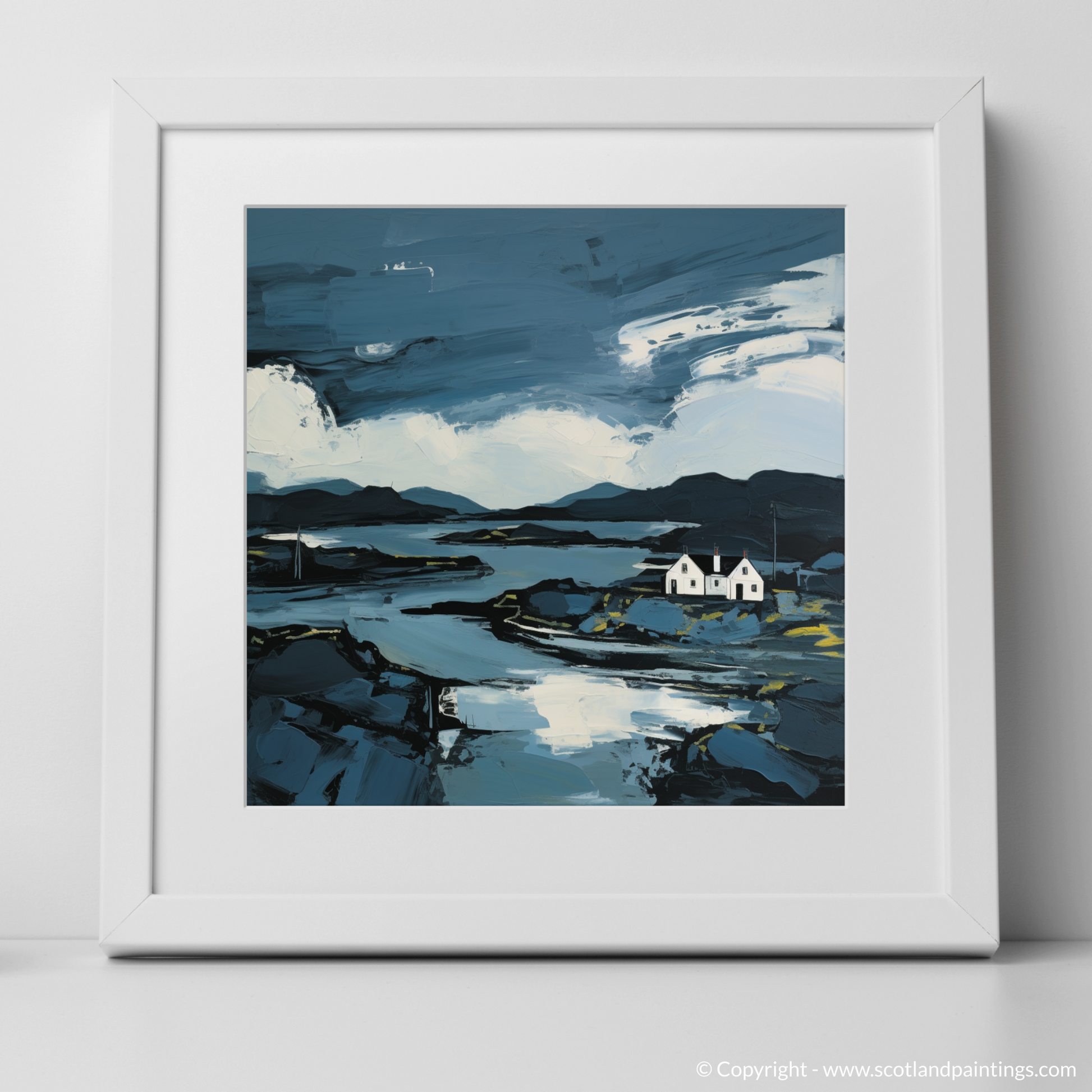 Art Print of Isle of Barra, Outer Hebrides with a white frame