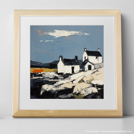 Art Print of Isle of Barra, Outer Hebrides with a natural frame
