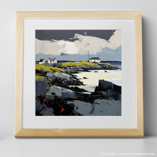 Painting and Art Print of Isle of Barra, Outer Hebrides. Isle of Barra: An Expressionist Ode to the Hebridean Wild.