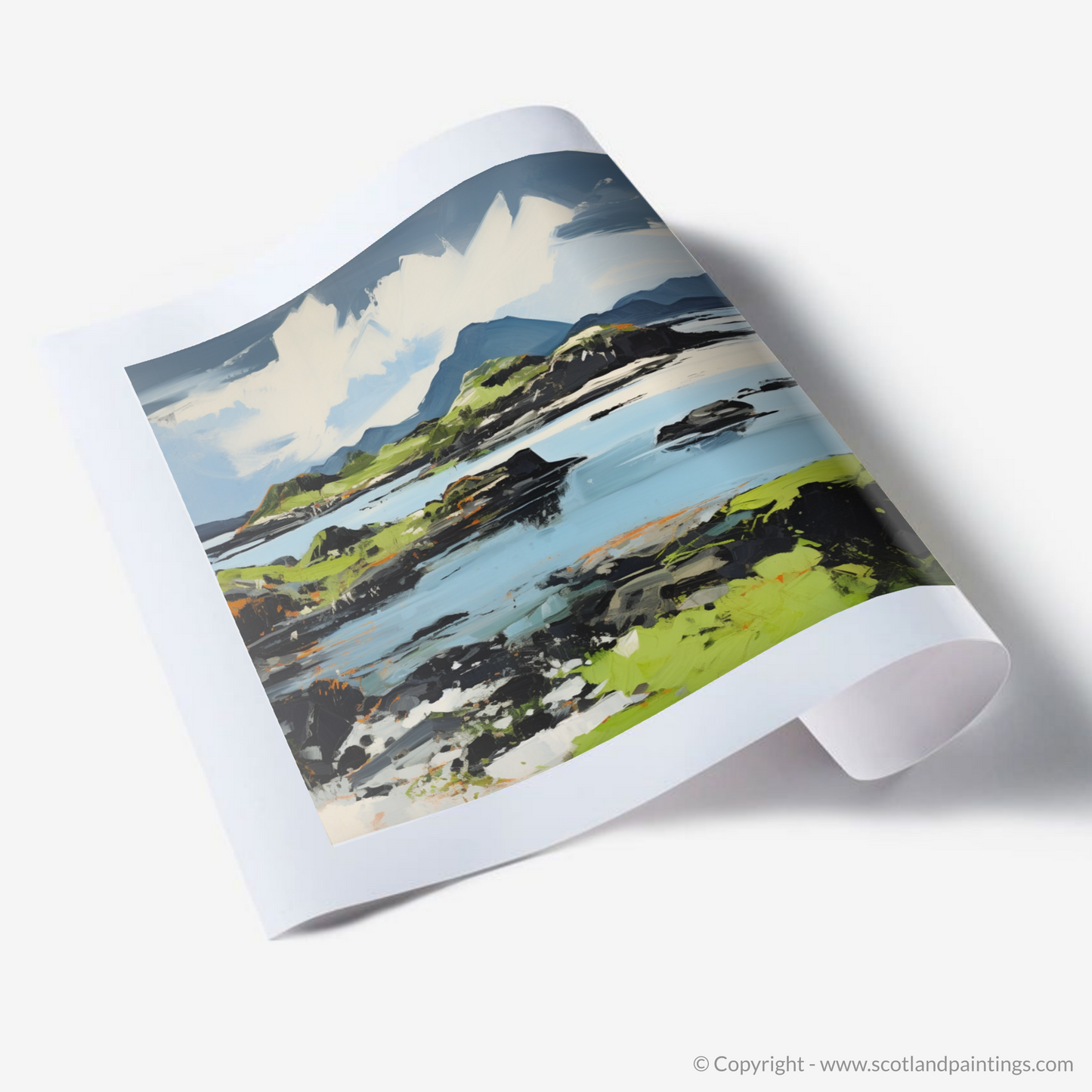 Art Print of Isle of Lismore, Inner Hebrides in summer