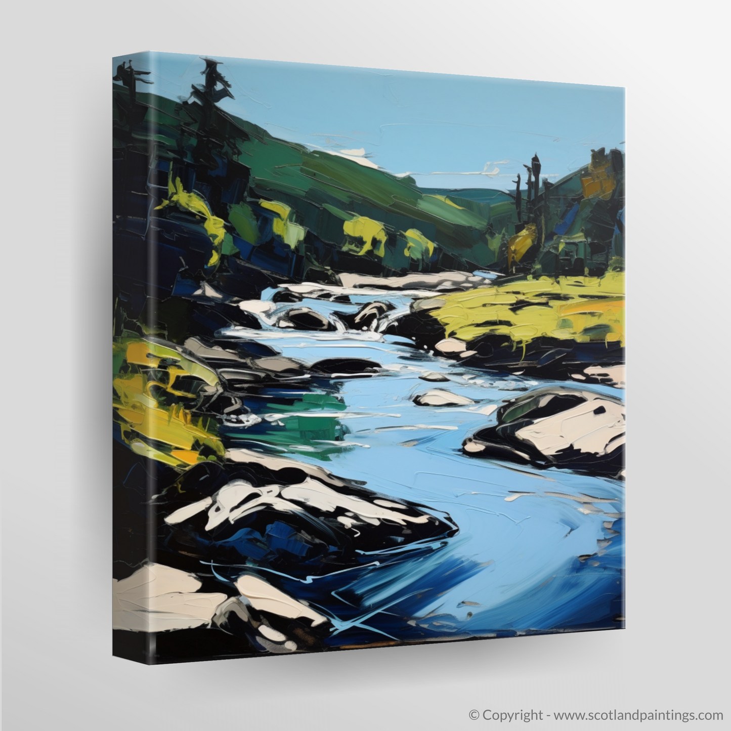 Canvas Print of River Garry, Highlands in summer