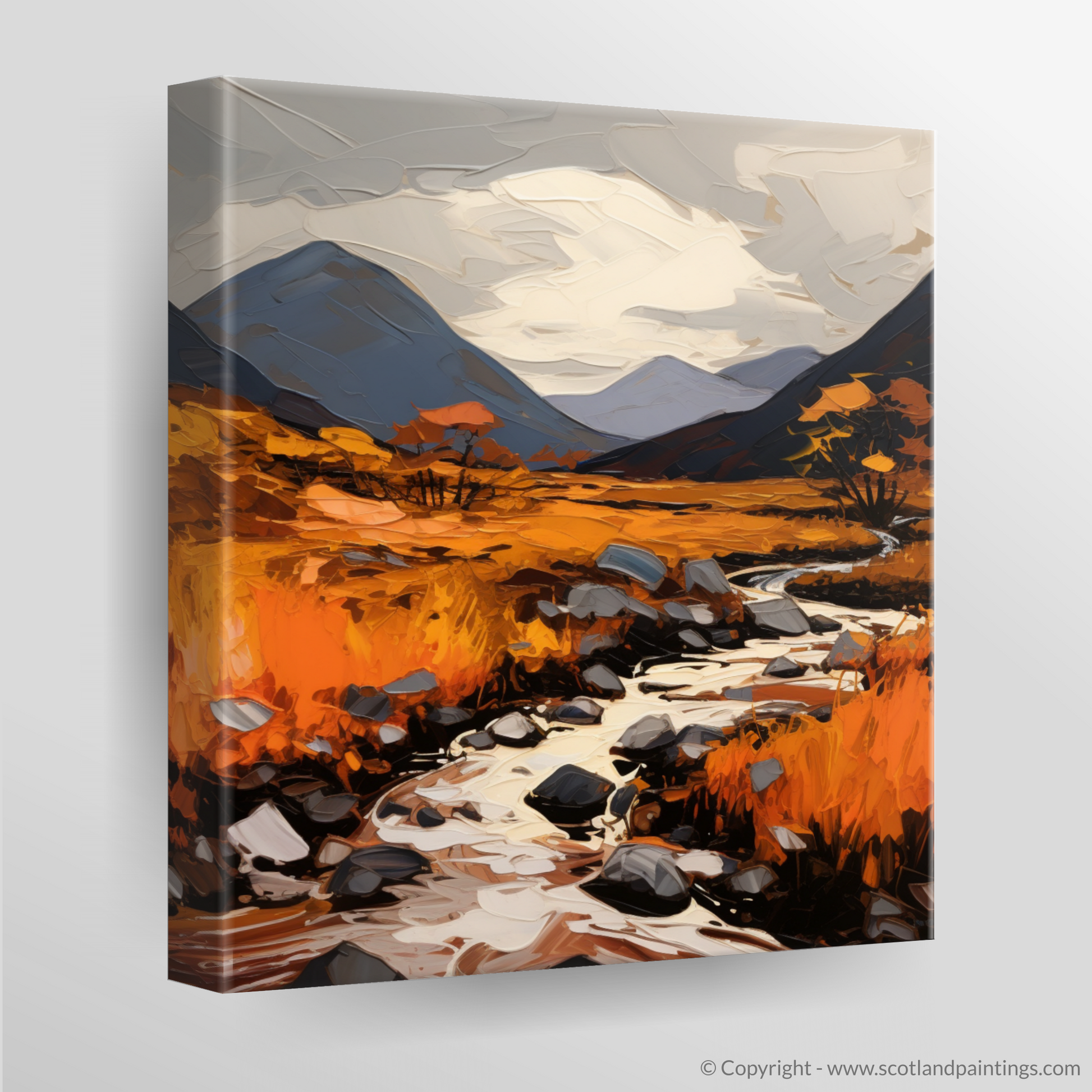 Canvas Print of Autumn hues in Glencoe