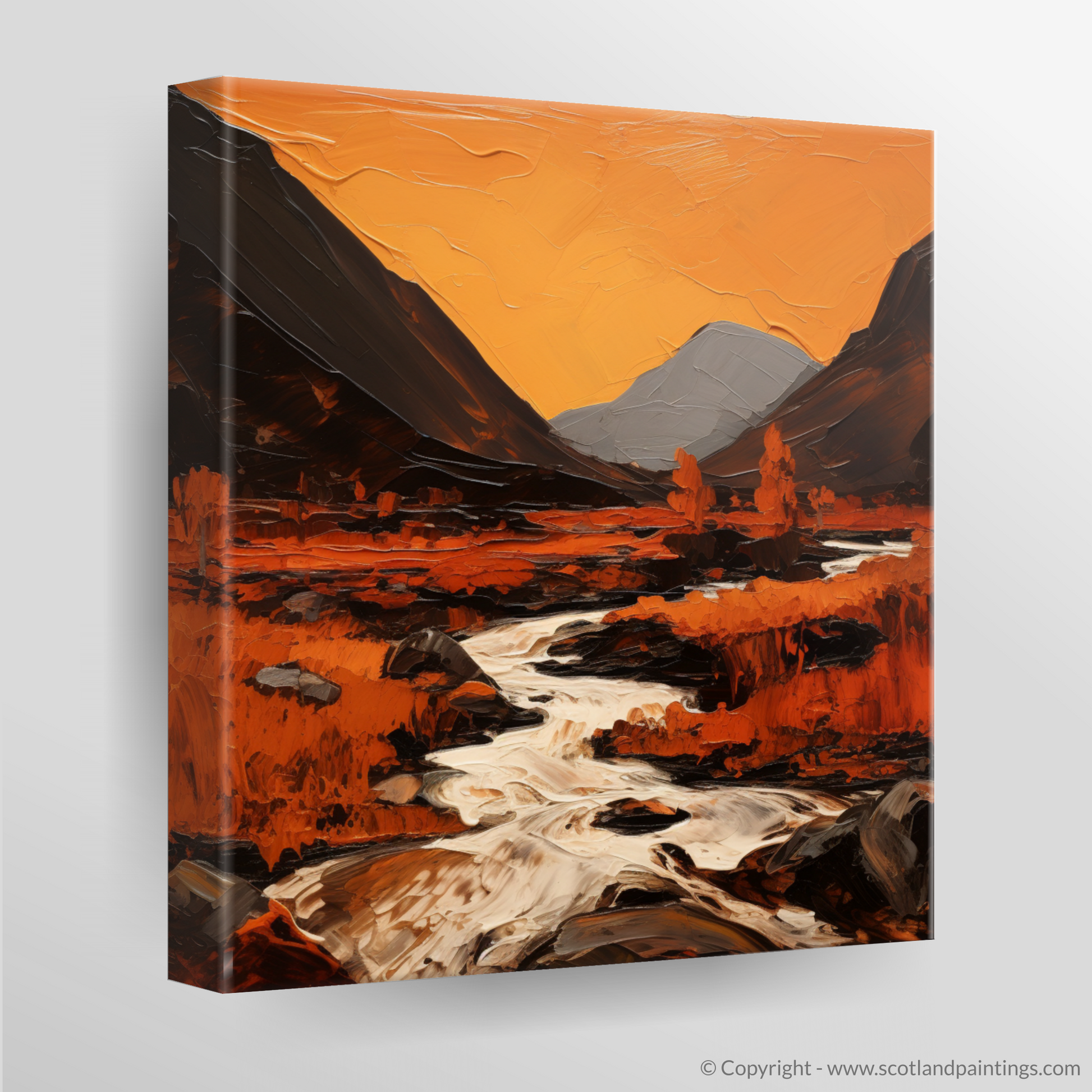 Canvas Print of Autumn hues in Glencoe