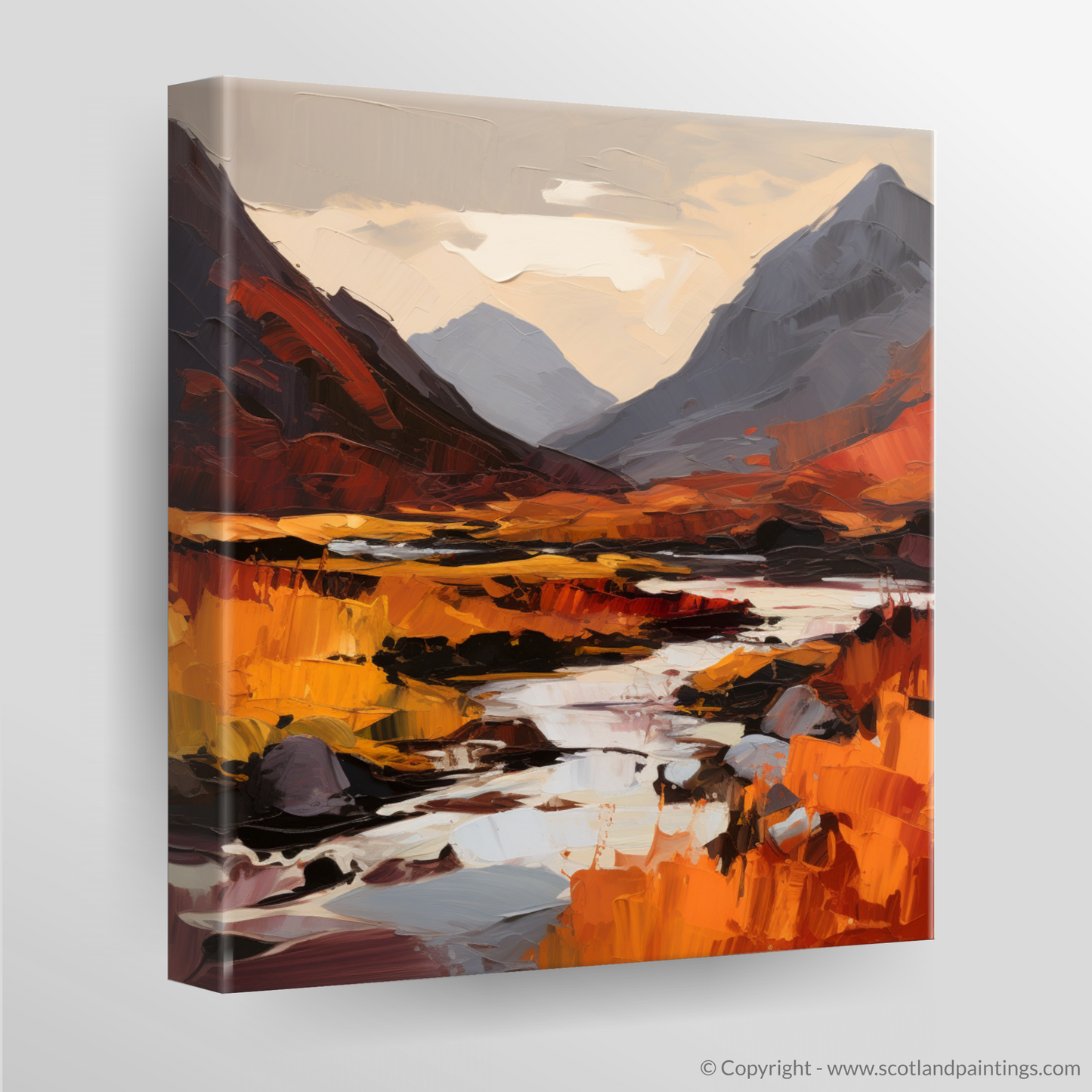 Canvas Print of Autumn hues in Glencoe