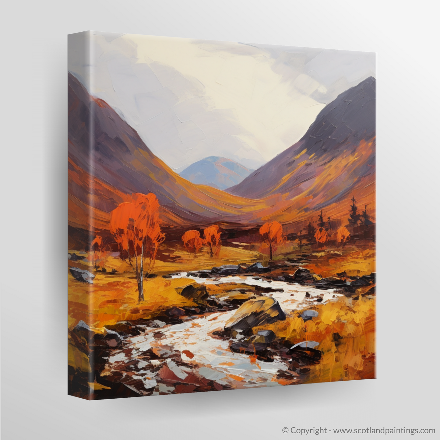 Canvas Print of Autumn hues in Glencoe