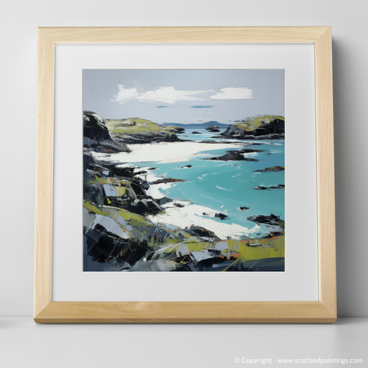 Art Print of Achmelvich Bay, Sutherland with a natural frame