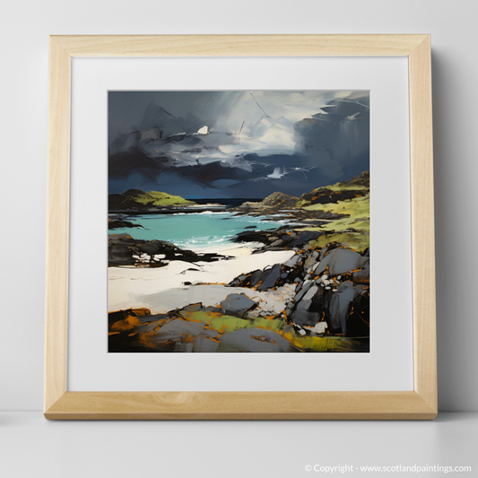 Art Print of Achmelvich Bay, Sutherland with a natural frame