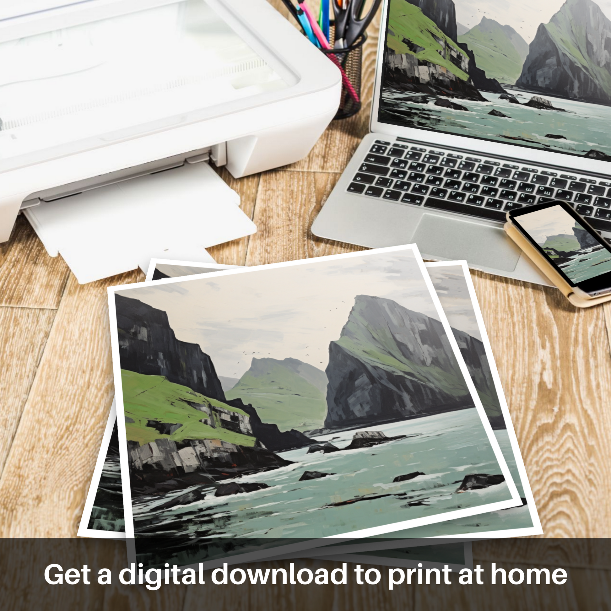 Downloadable and printable picture of St Kilda, Outer Hebrides