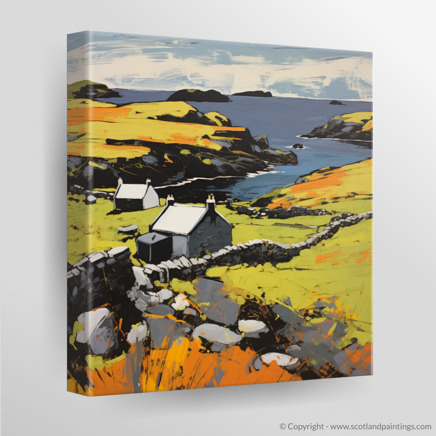 Canvas Print of Shetland, North of mainland Scotland in summer