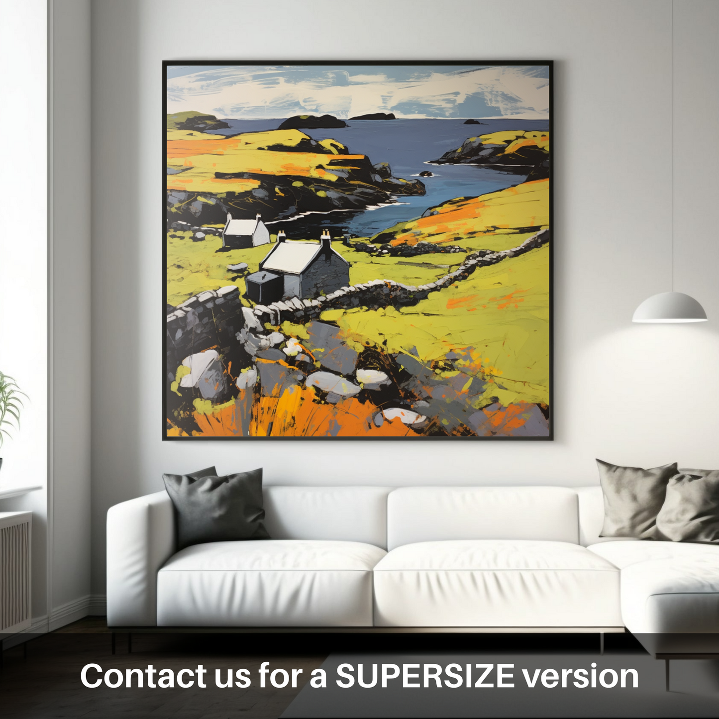 Huge supersize print of Shetland, North of mainland Scotland in summer