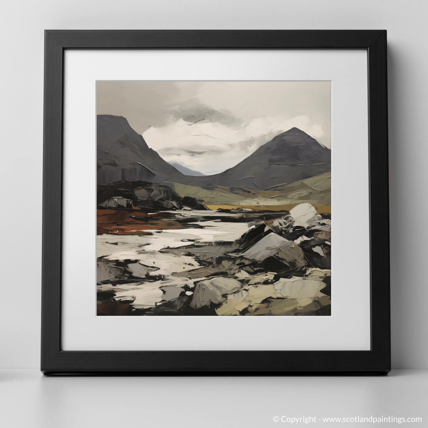 Art Print of Càrn a' Ghèoidh with a black frame