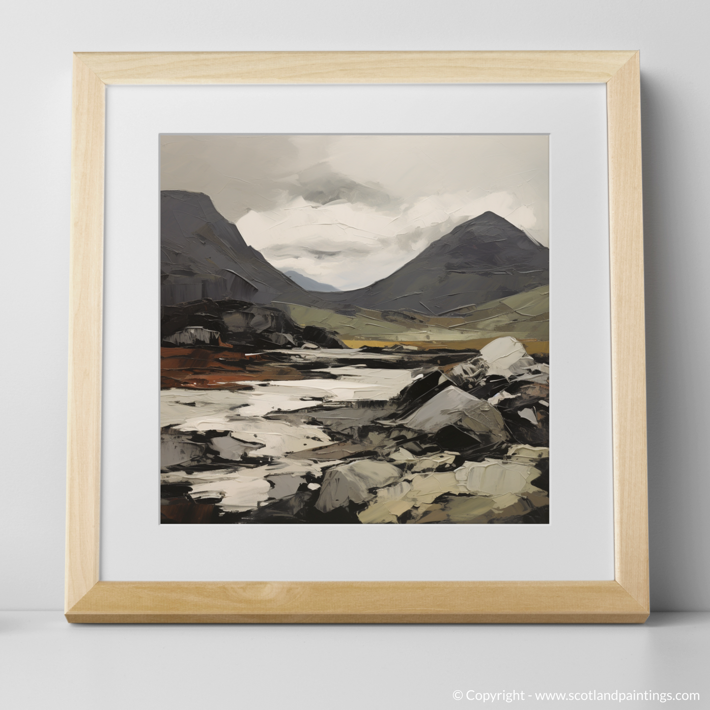 Art Print of Càrn a' Ghèoidh with a natural frame