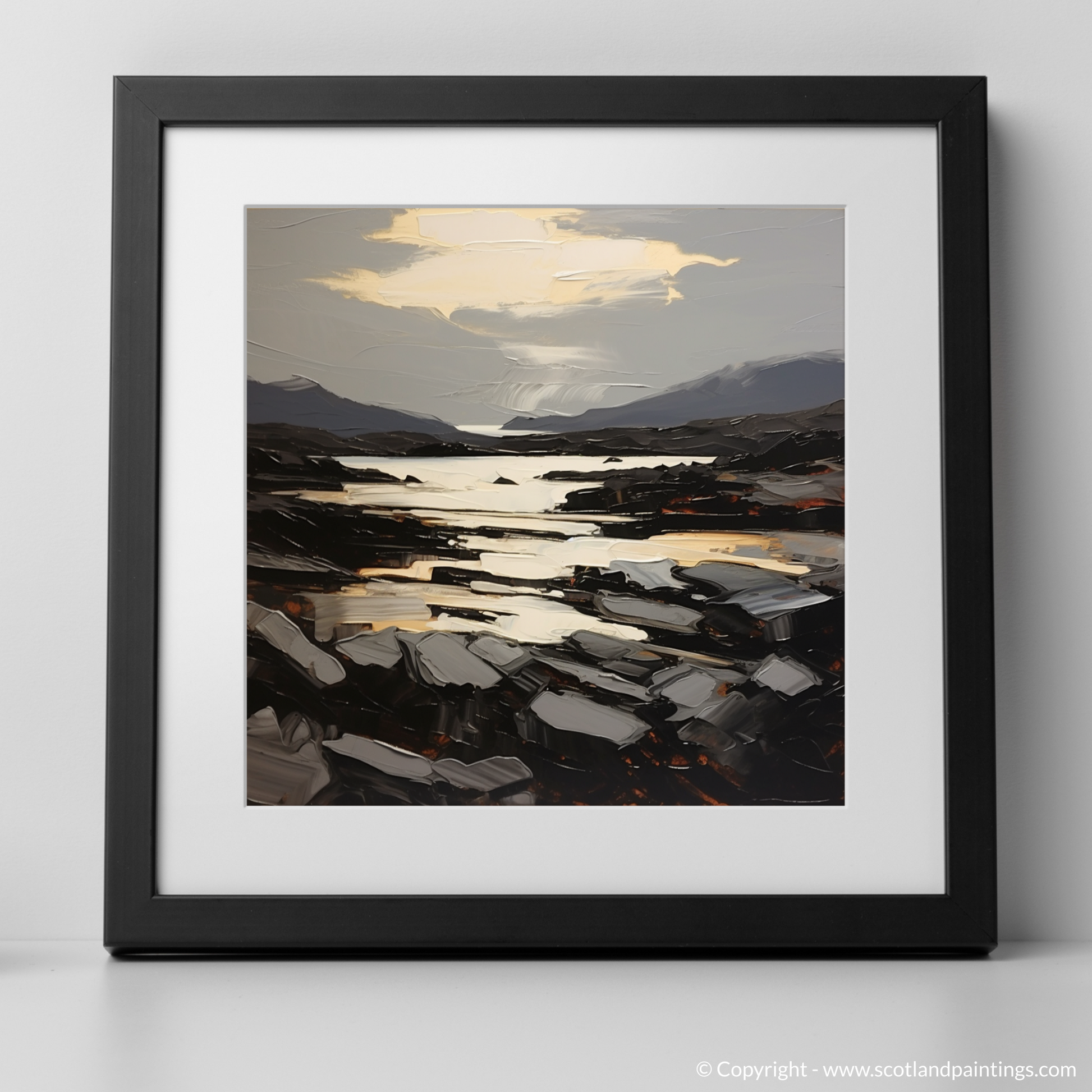 Art Print of Ardalanish Bay, Isle of Mull. with a black frame