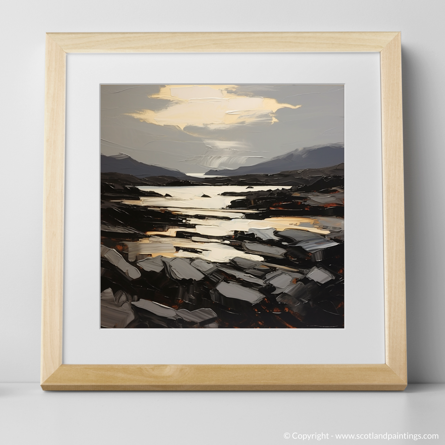 Art Print of Ardalanish Bay, Isle of Mull. with a natural frame