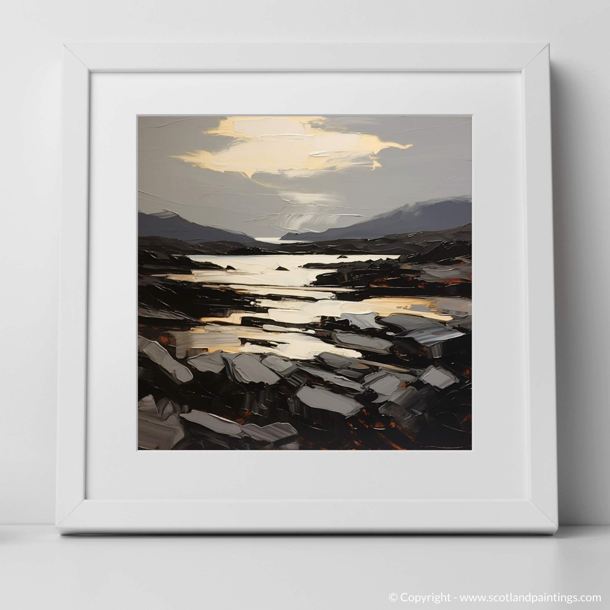 Art Print of Ardalanish Bay, Isle of Mull. with a white frame