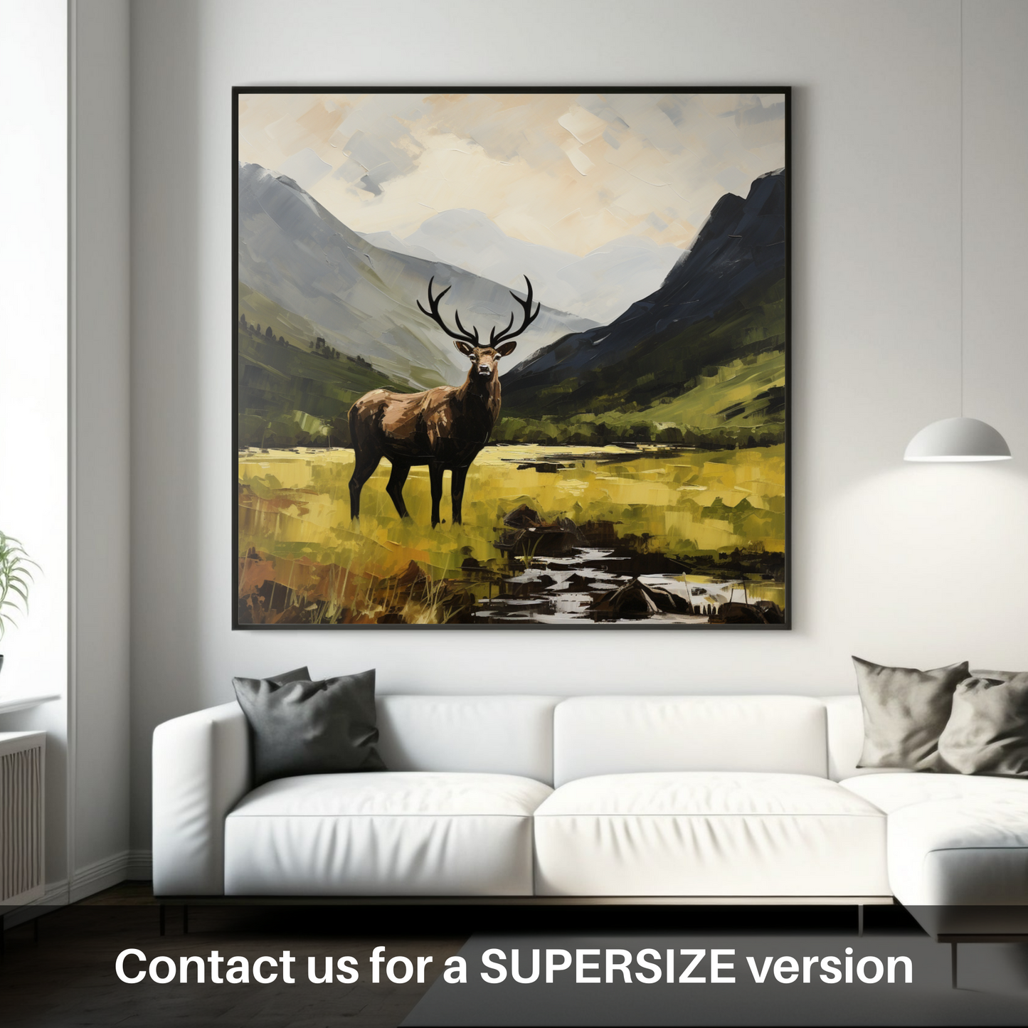 Huge supersize print of A stag in Glencoe during summer