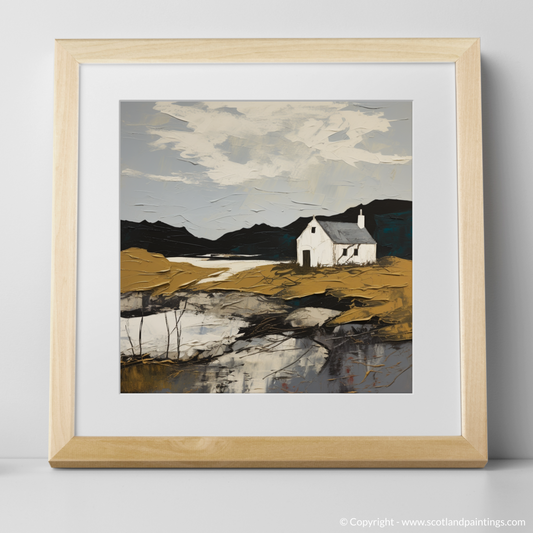 Art Print of Isle of Barra, Outer Hebrides with a natural frame