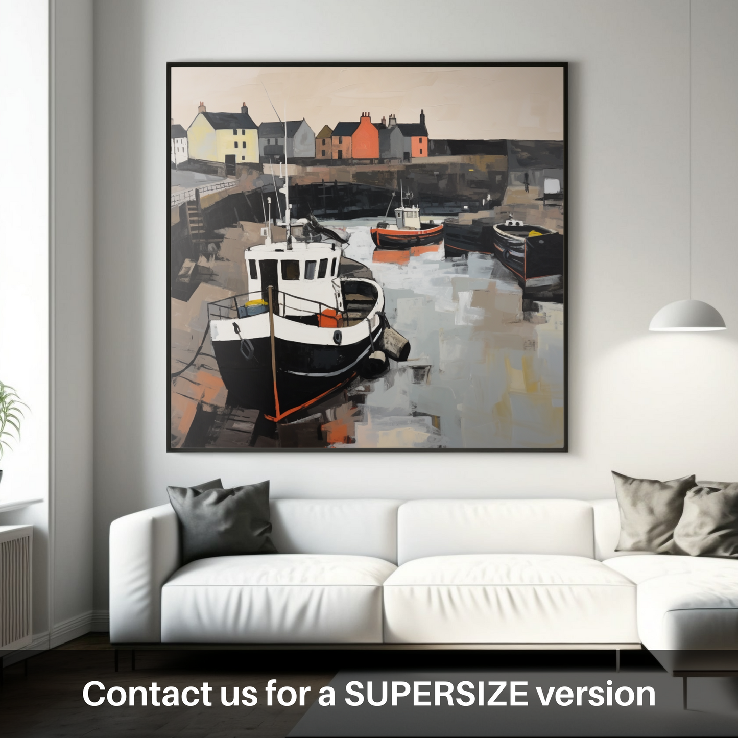 Huge supersize print of Eyemouth Harbour