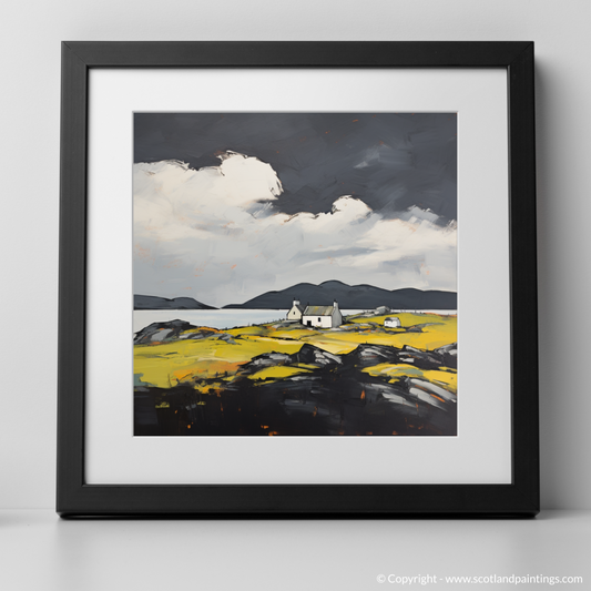 Art Print of Isle of Barra, Outer Hebrides with a black frame