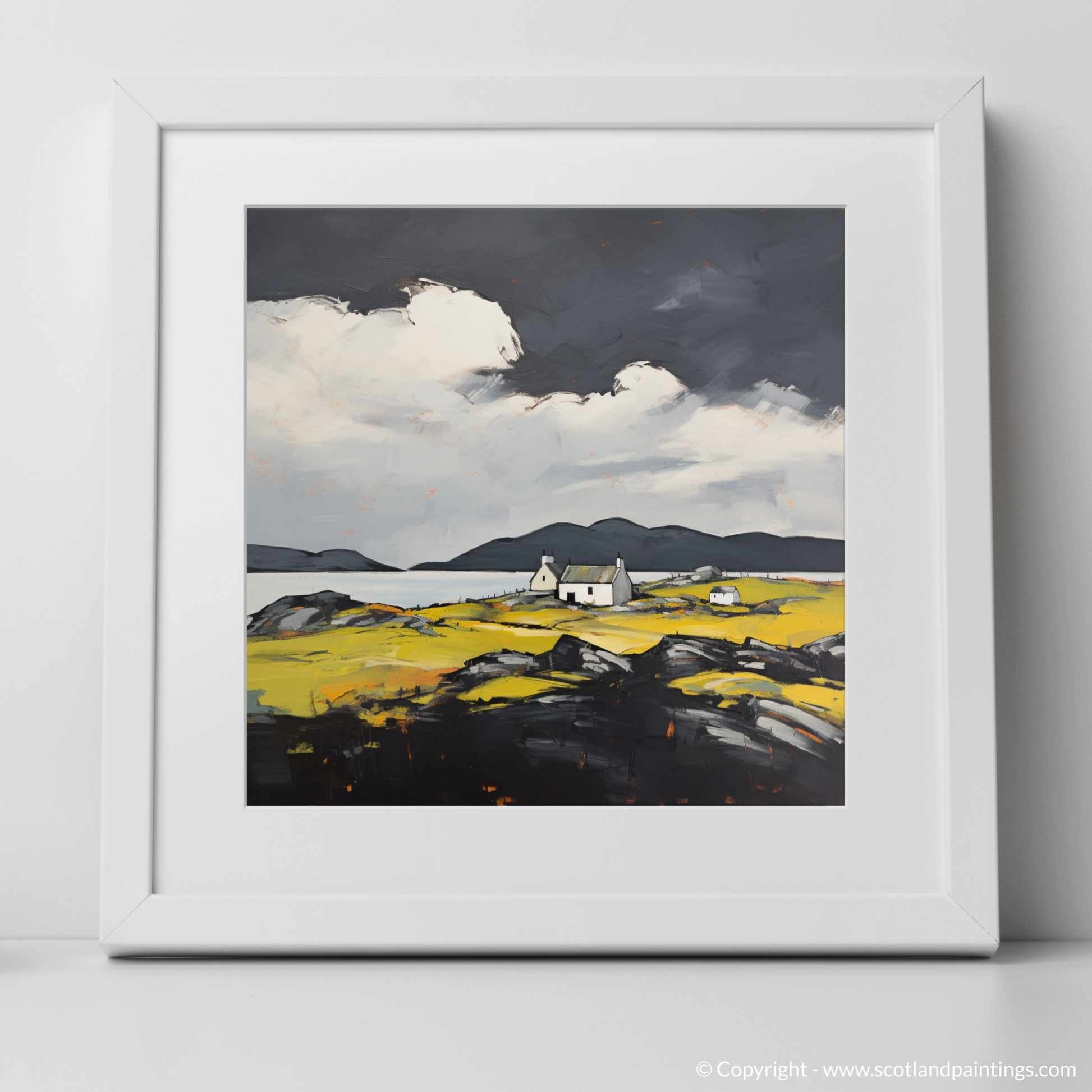 Art Print of Isle of Barra, Outer Hebrides with a white frame
