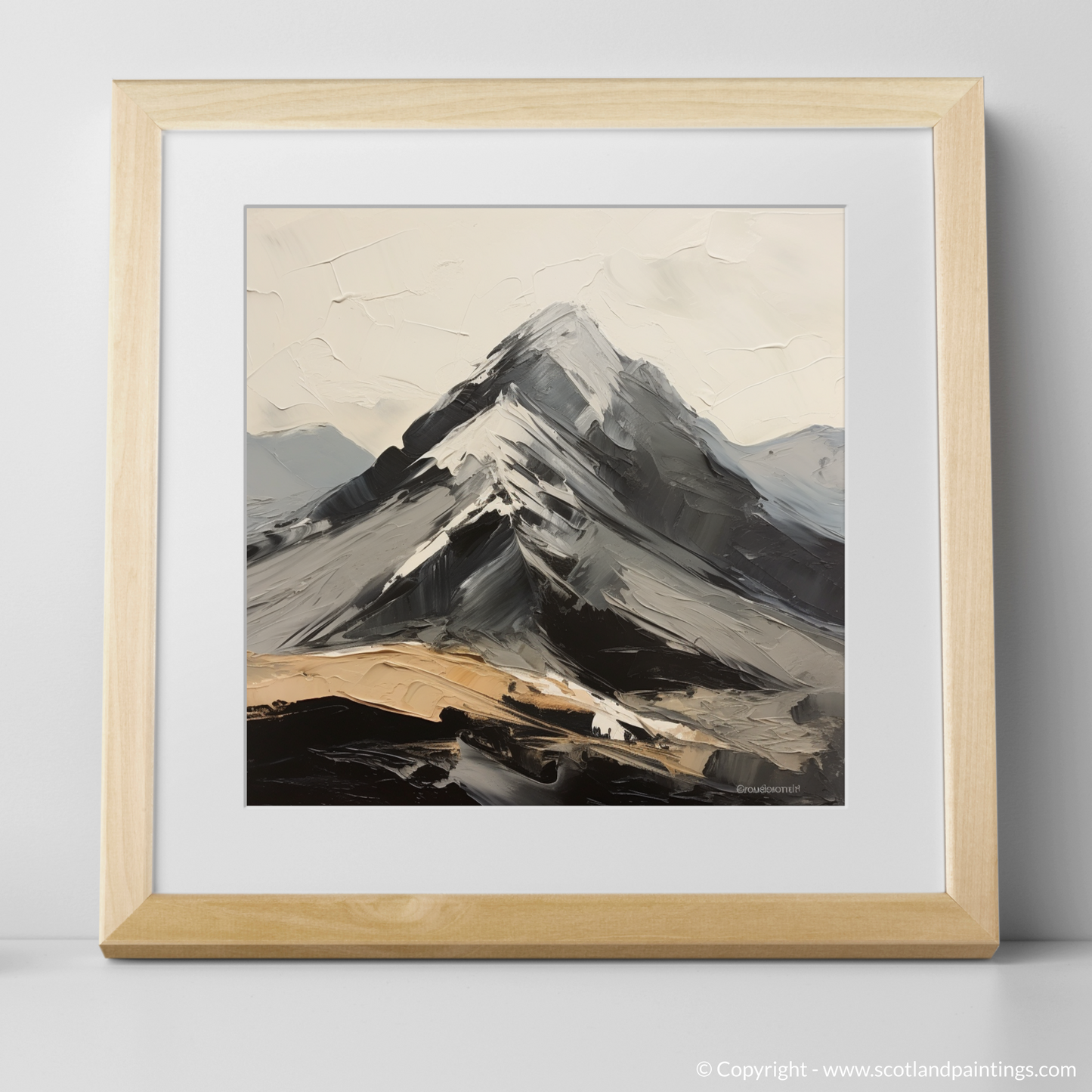 Art Print of Ben More with a natural frame