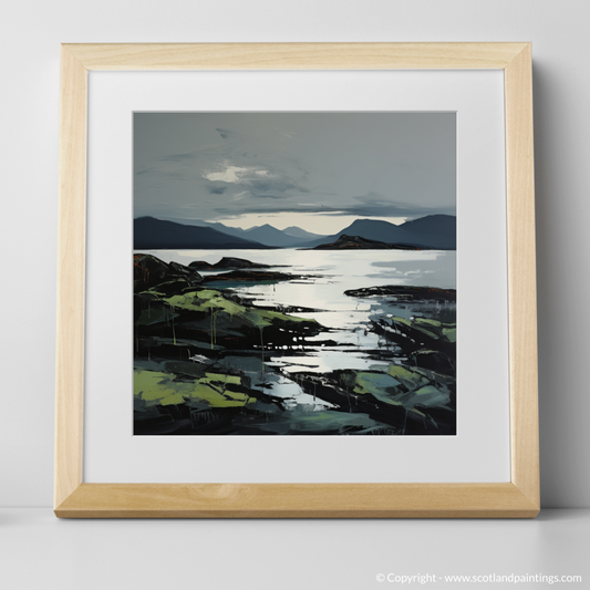 Art Print of Isle of Bute, Firth of Clyde with a natural frame