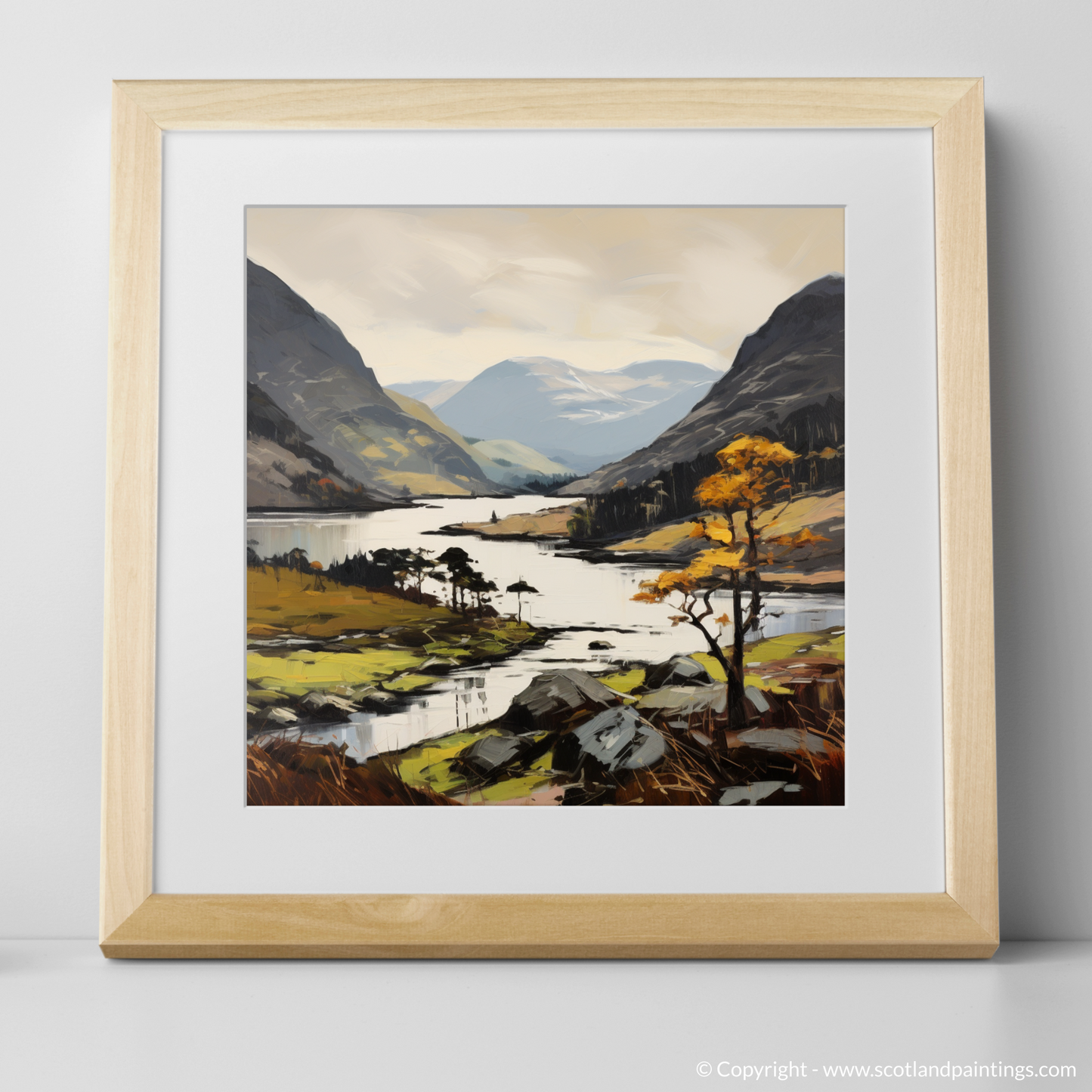 Art Print of Glenfinnan, Highlands with a natural frame