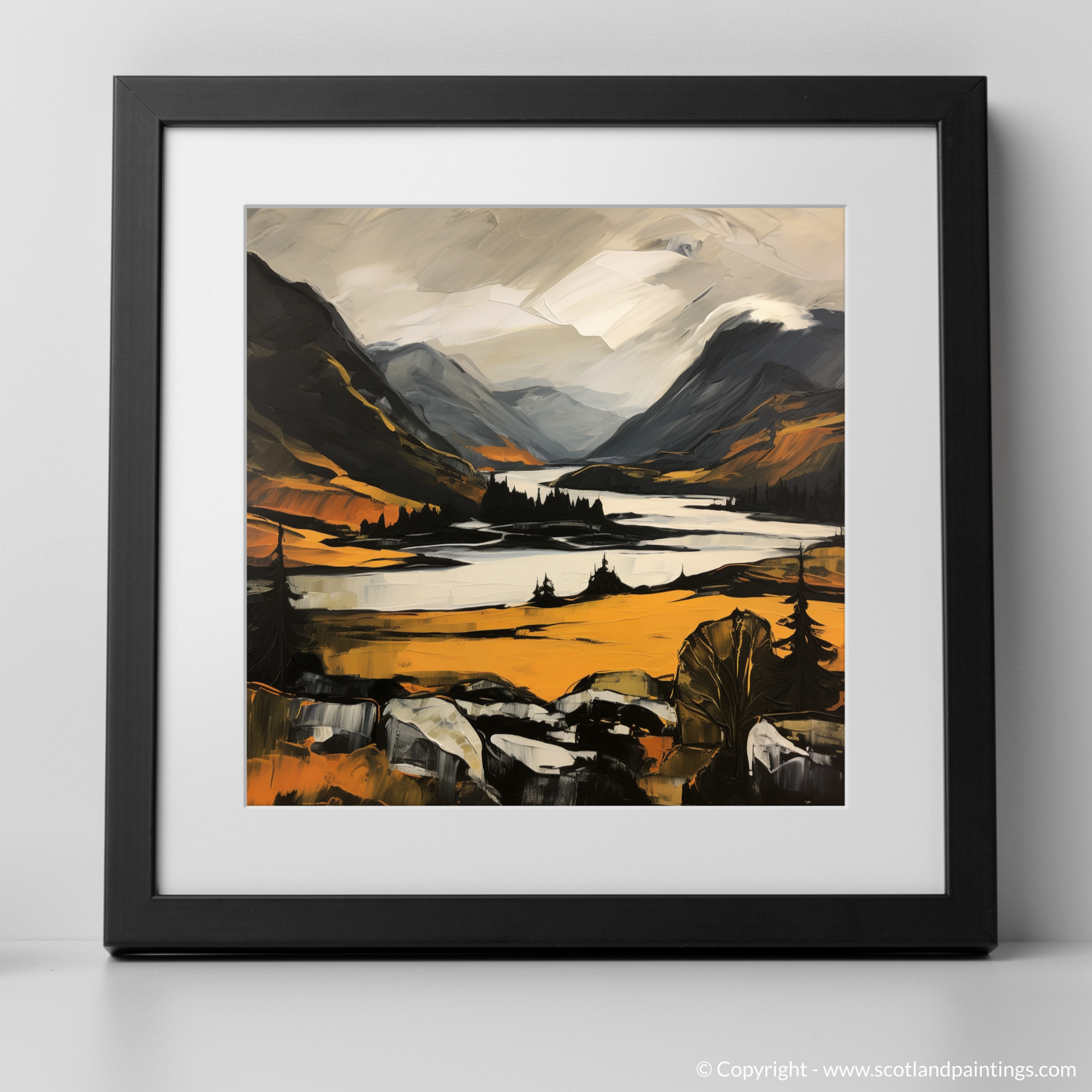 Art Print of Glenfinnan, Highlands with a black frame