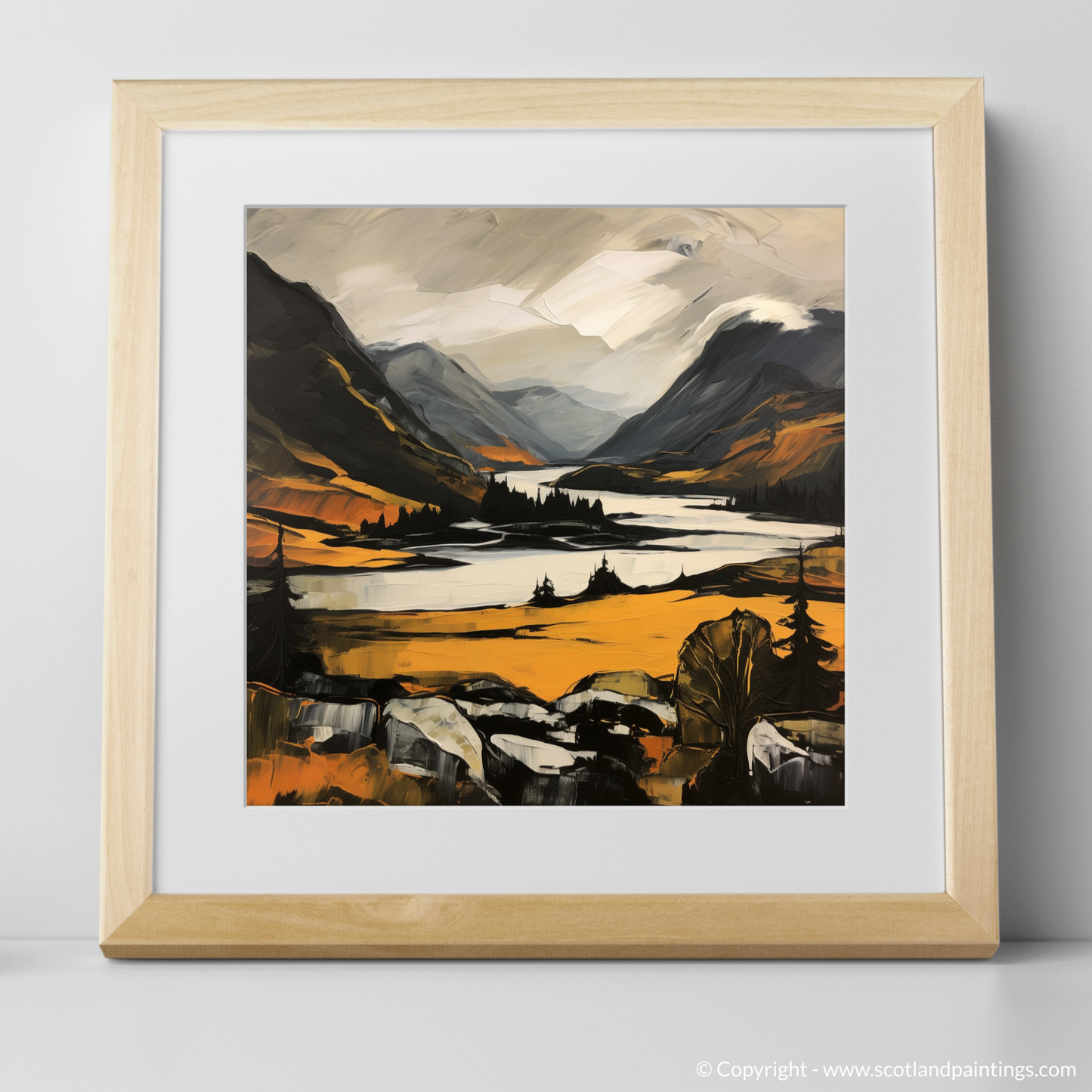 Art Print of Glenfinnan, Highlands with a natural frame