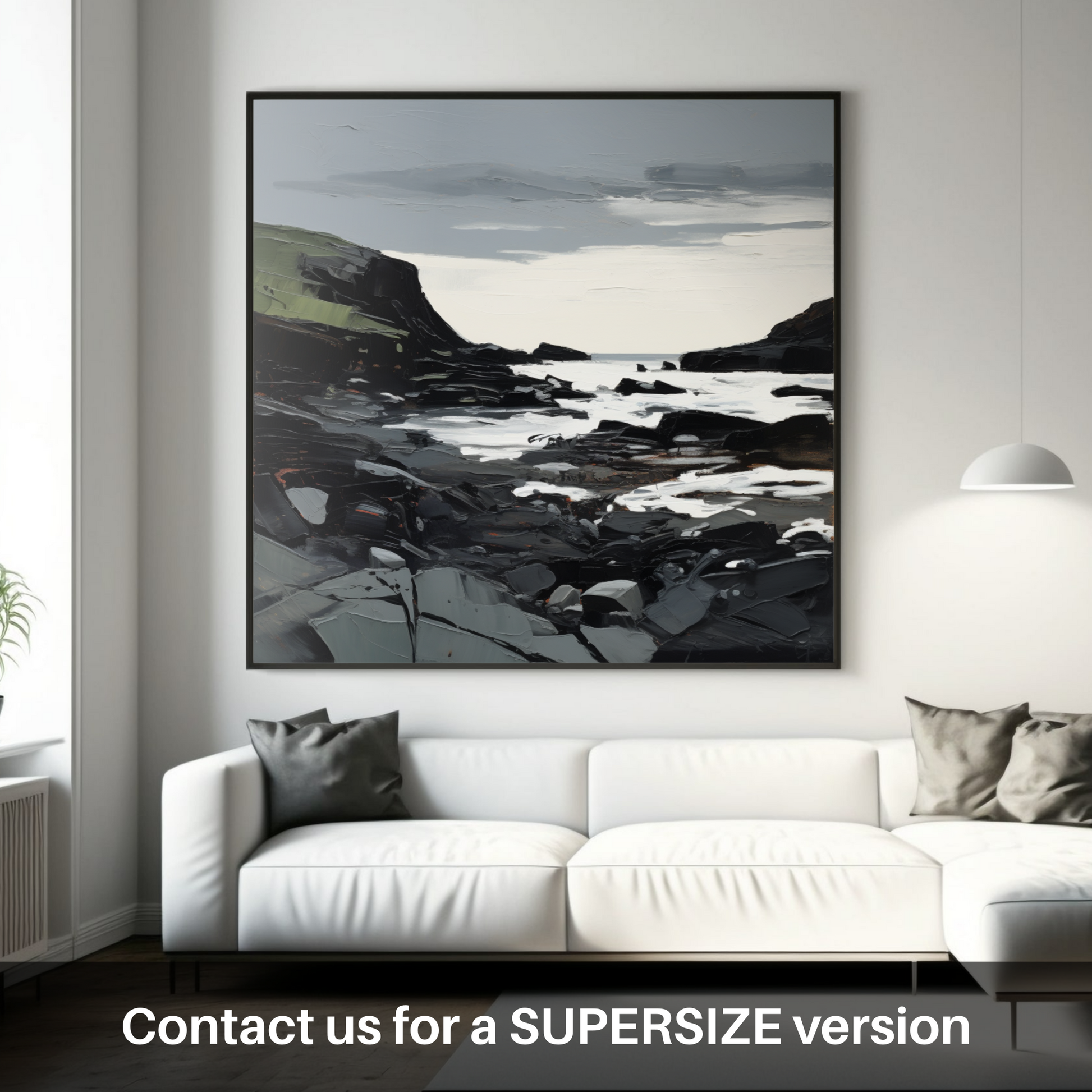 Huge supersize print of Catterline Bay, Aberdeenshire