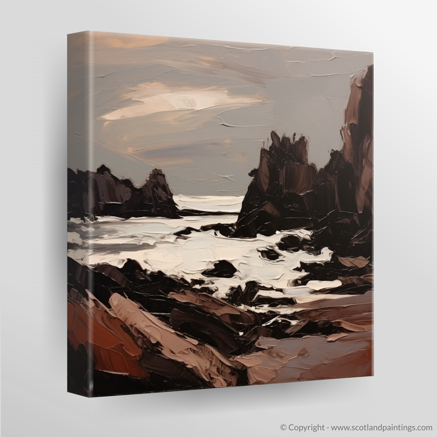 Canvas Print of Catterline Bay, Aberdeenshire