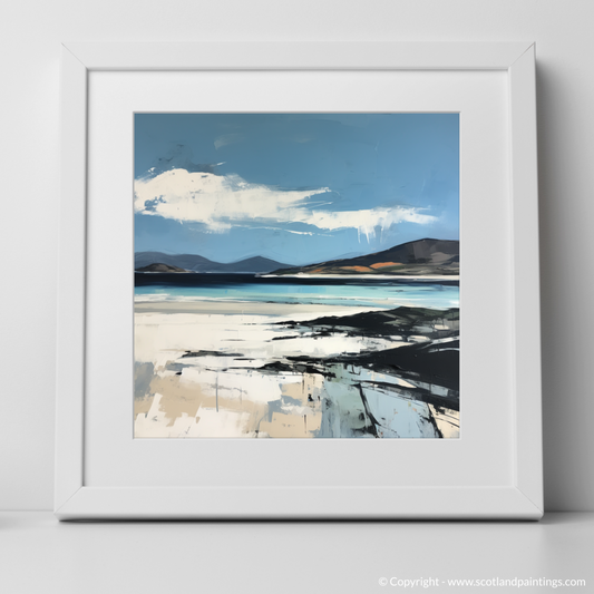 Art Print of Luskentyre Sands on the Isle of Harris with a white frame