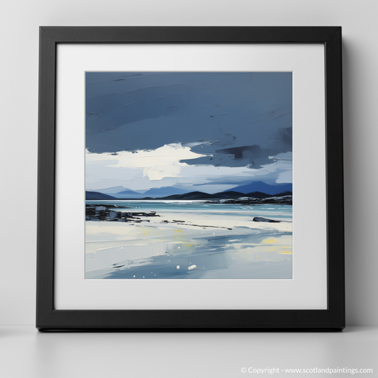 Art Print of Luskentyre Sands on the Isle of Harris with a black frame