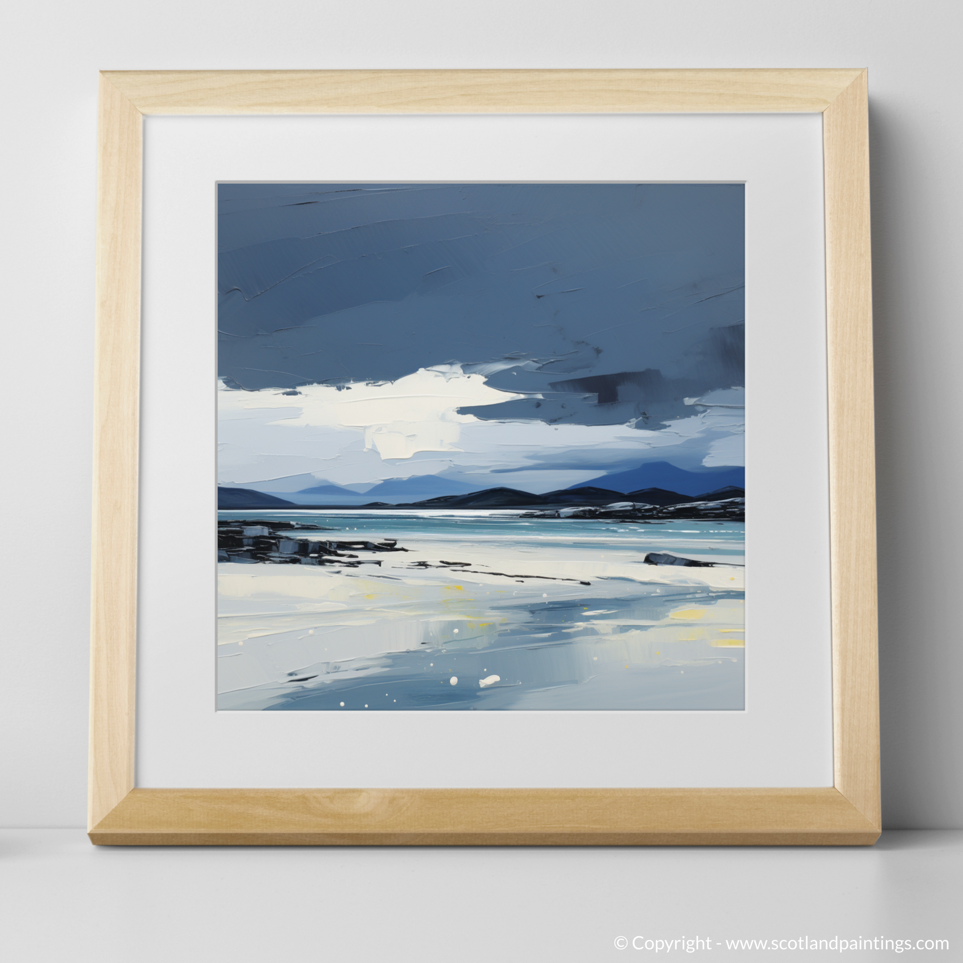 Art Print of Luskentyre Sands on the Isle of Harris with a natural frame