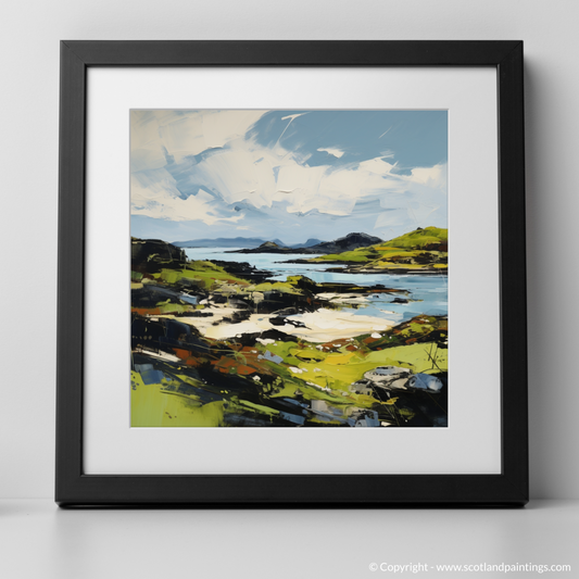 Art Print of Lochinver Bay, Assynt, Sutherland with a black frame