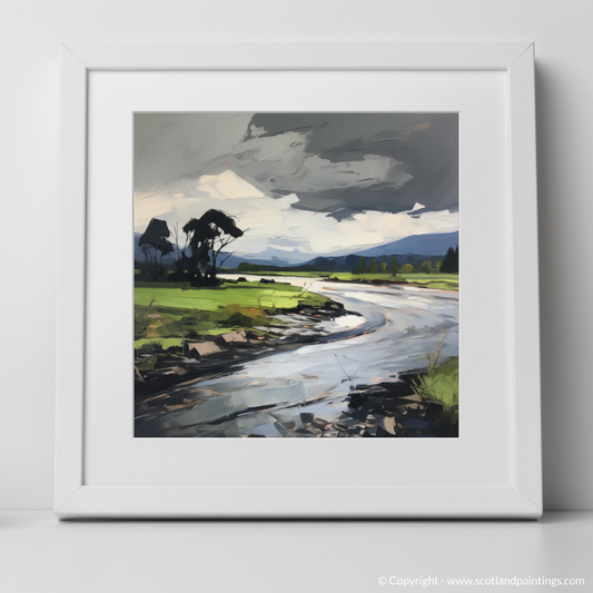 Art Print of River Leven, West Dunbartonshire with a white frame