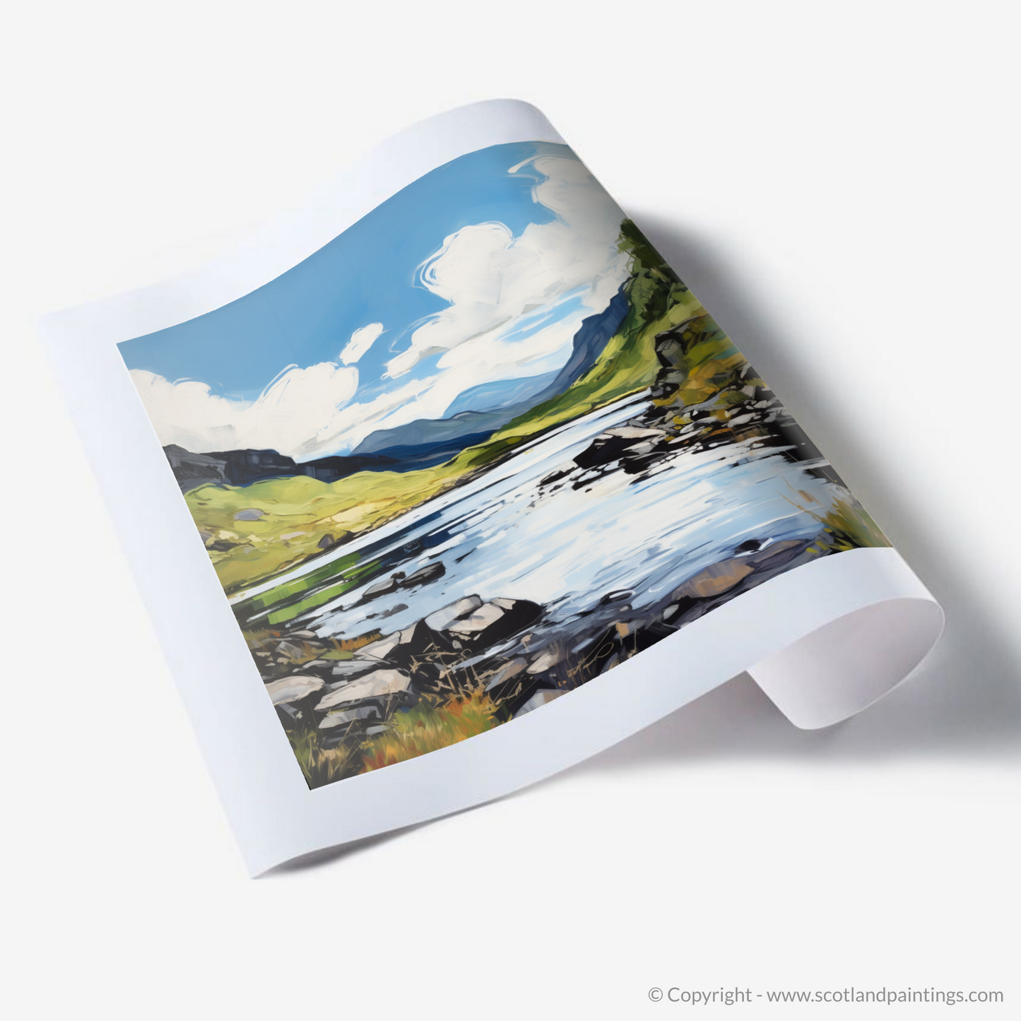 Art Print of Loch Glencoul, Sutherland in summer