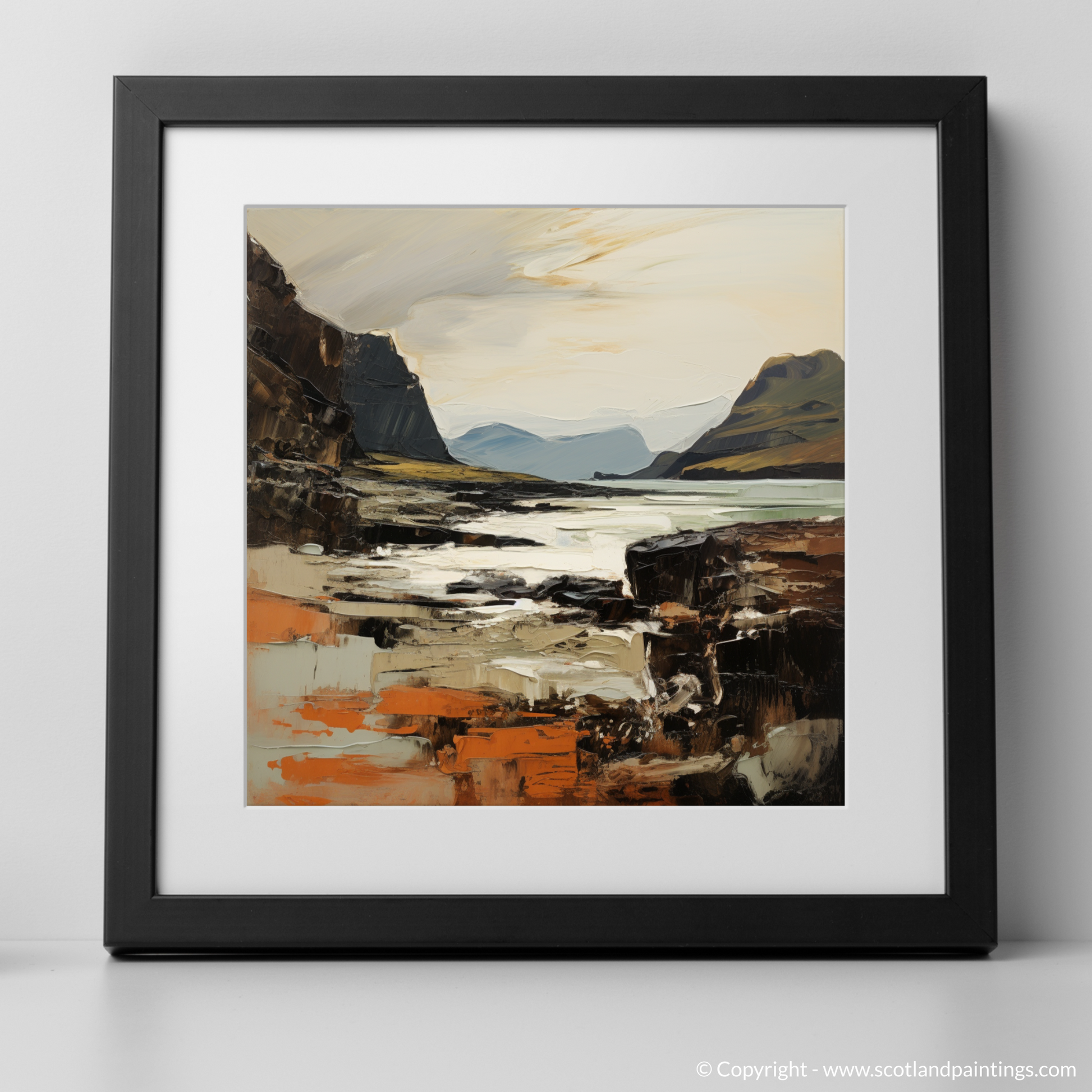 Art Print of Coral Beach, Claigan, Isle of Skye with a black frame