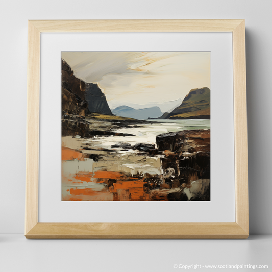 Art Print of Coral Beach, Claigan, Isle of Skye with a natural frame