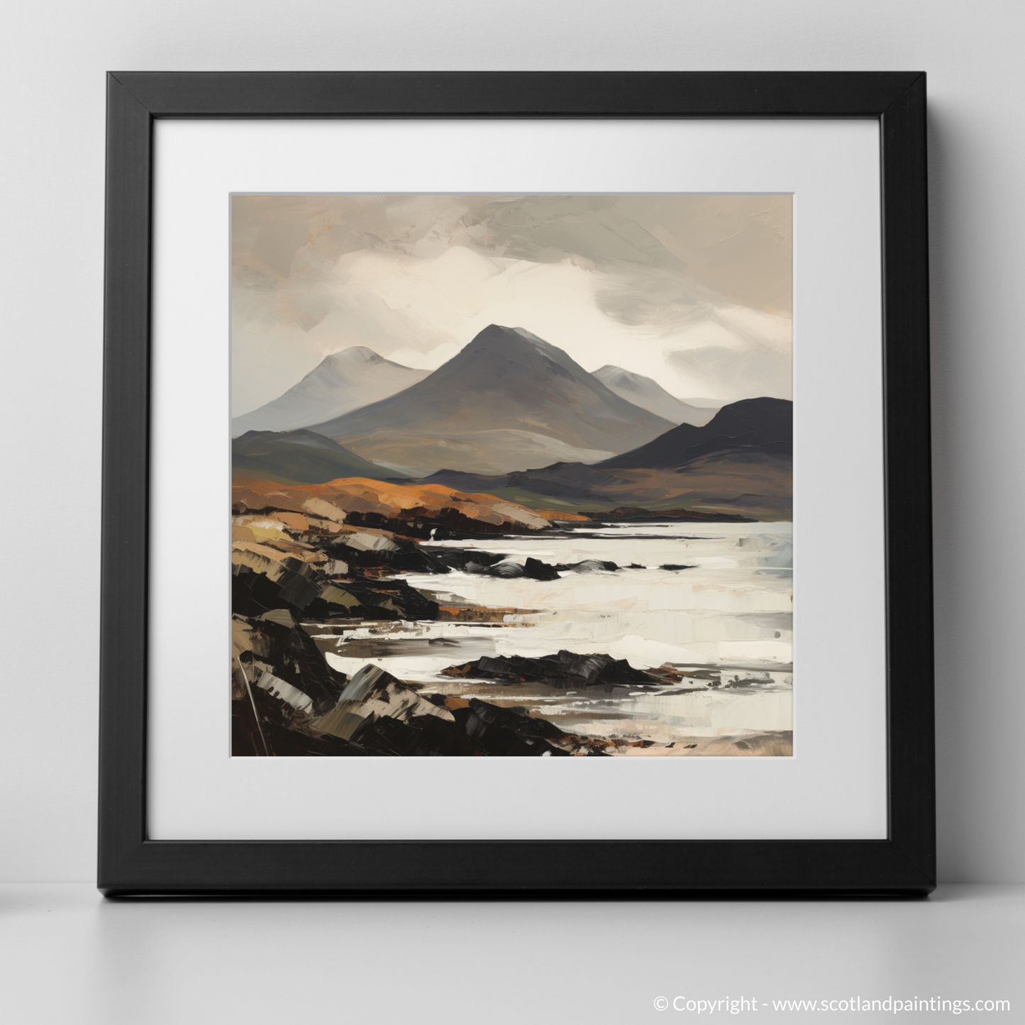 Art Print of Ben More, Isle of Mull with a black frame