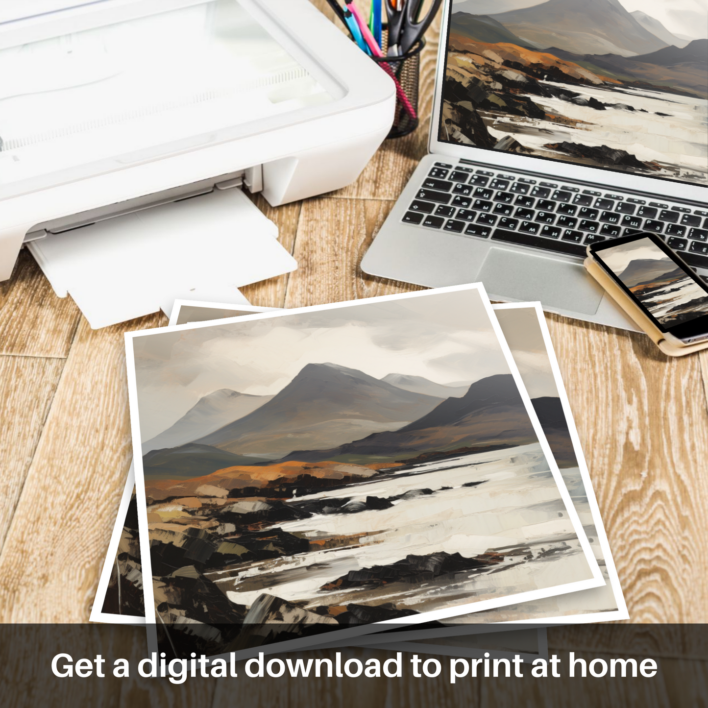 Downloadable and printable picture of Ben More, Isle of Mull