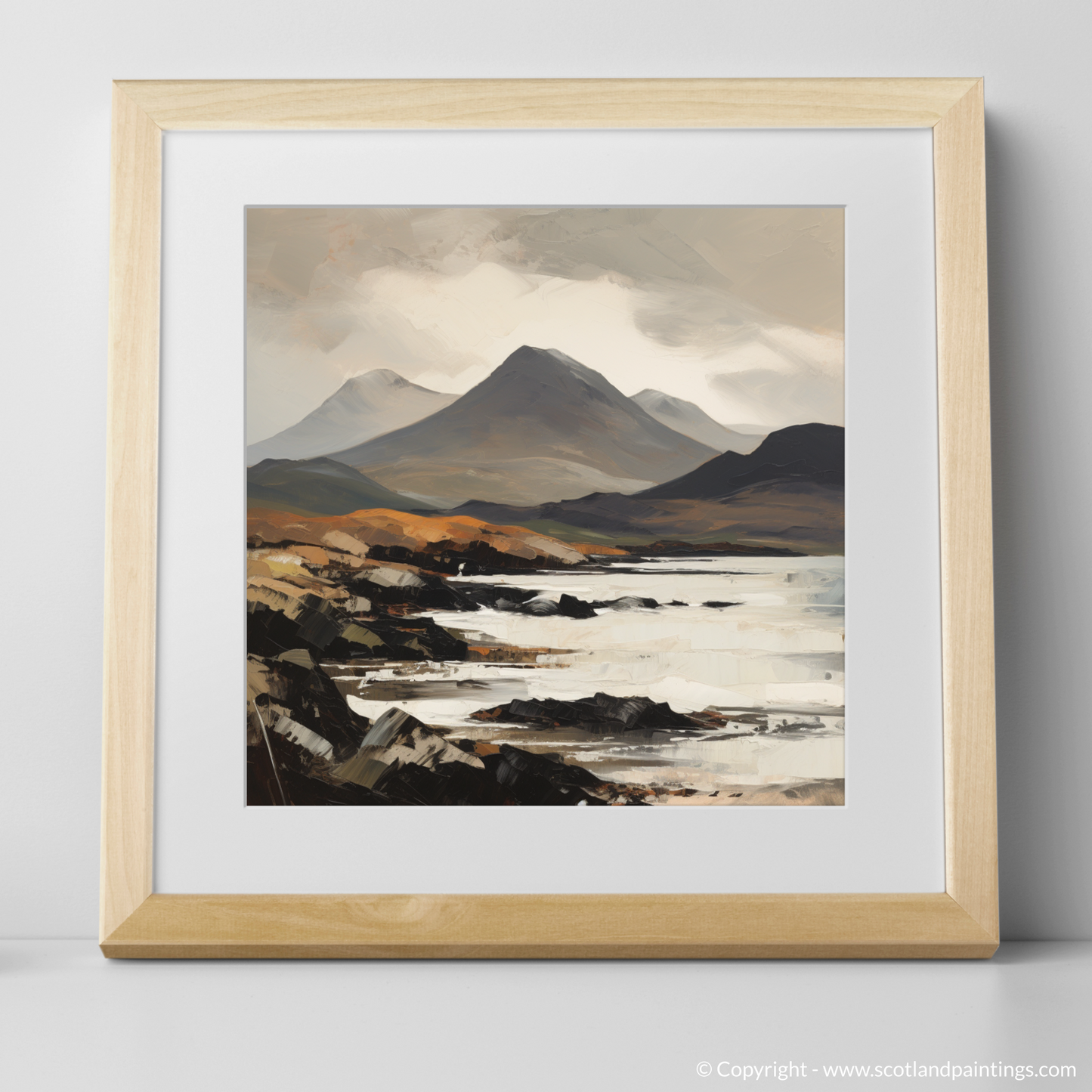 Art Print of Ben More, Isle of Mull with a natural frame