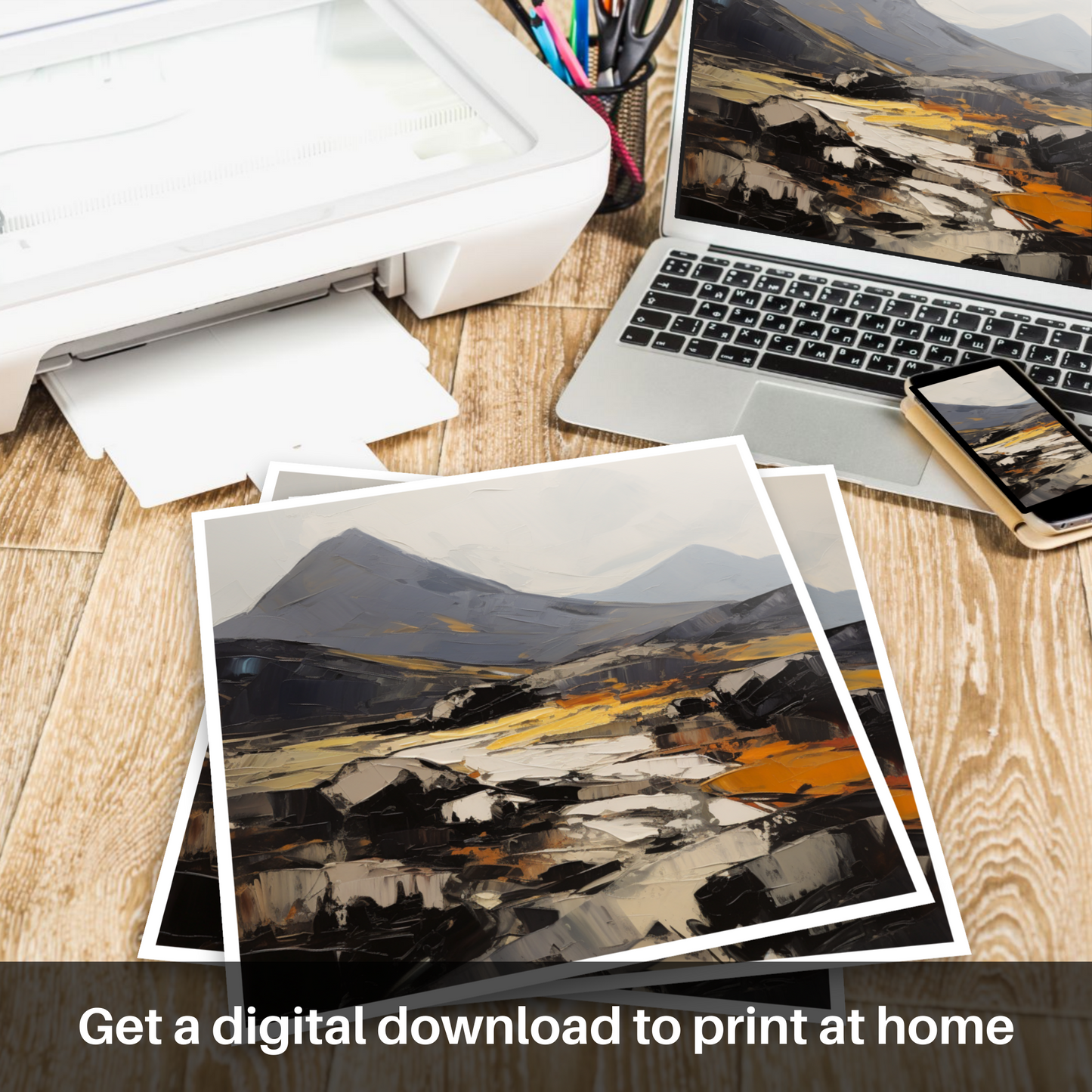 Downloadable and printable picture of Ben More, Isle of Mull