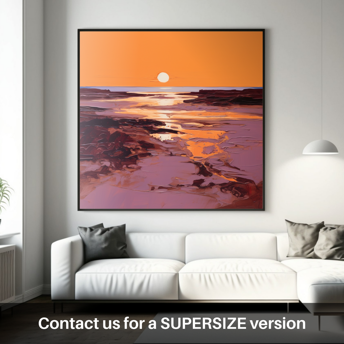 Huge supersize print of Balmedie Beach at golden hour