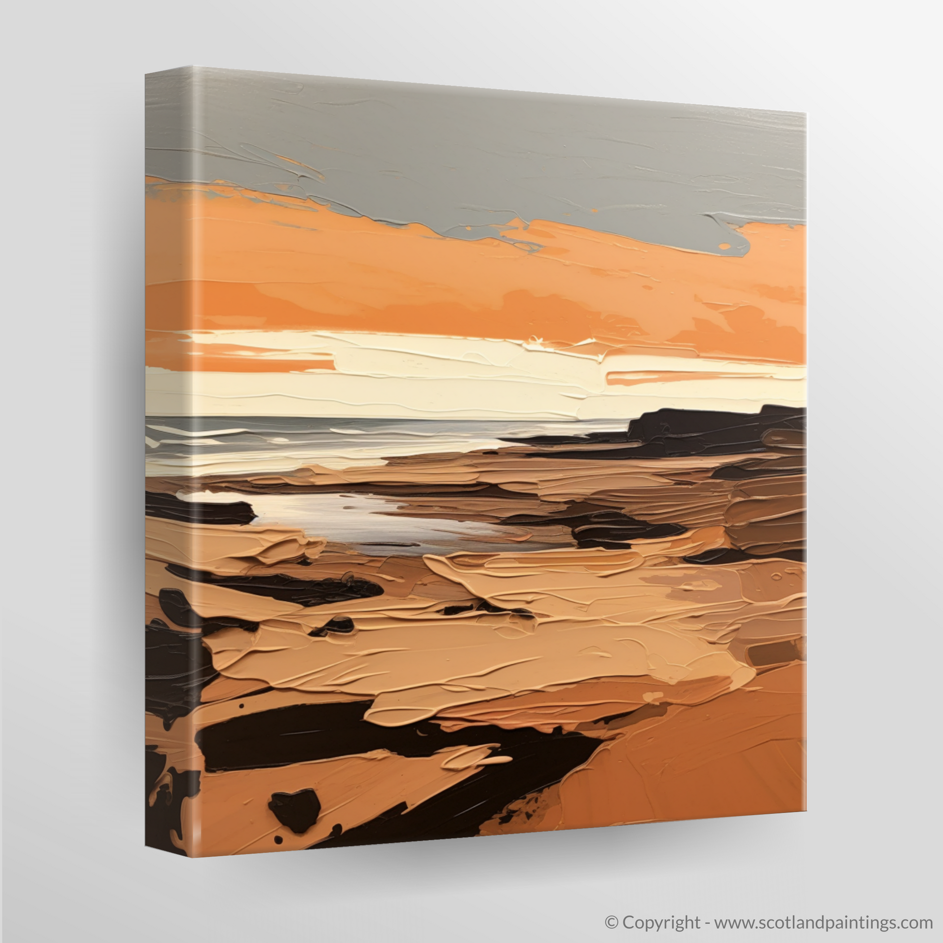 Canvas Print of Balmedie Beach at golden hour