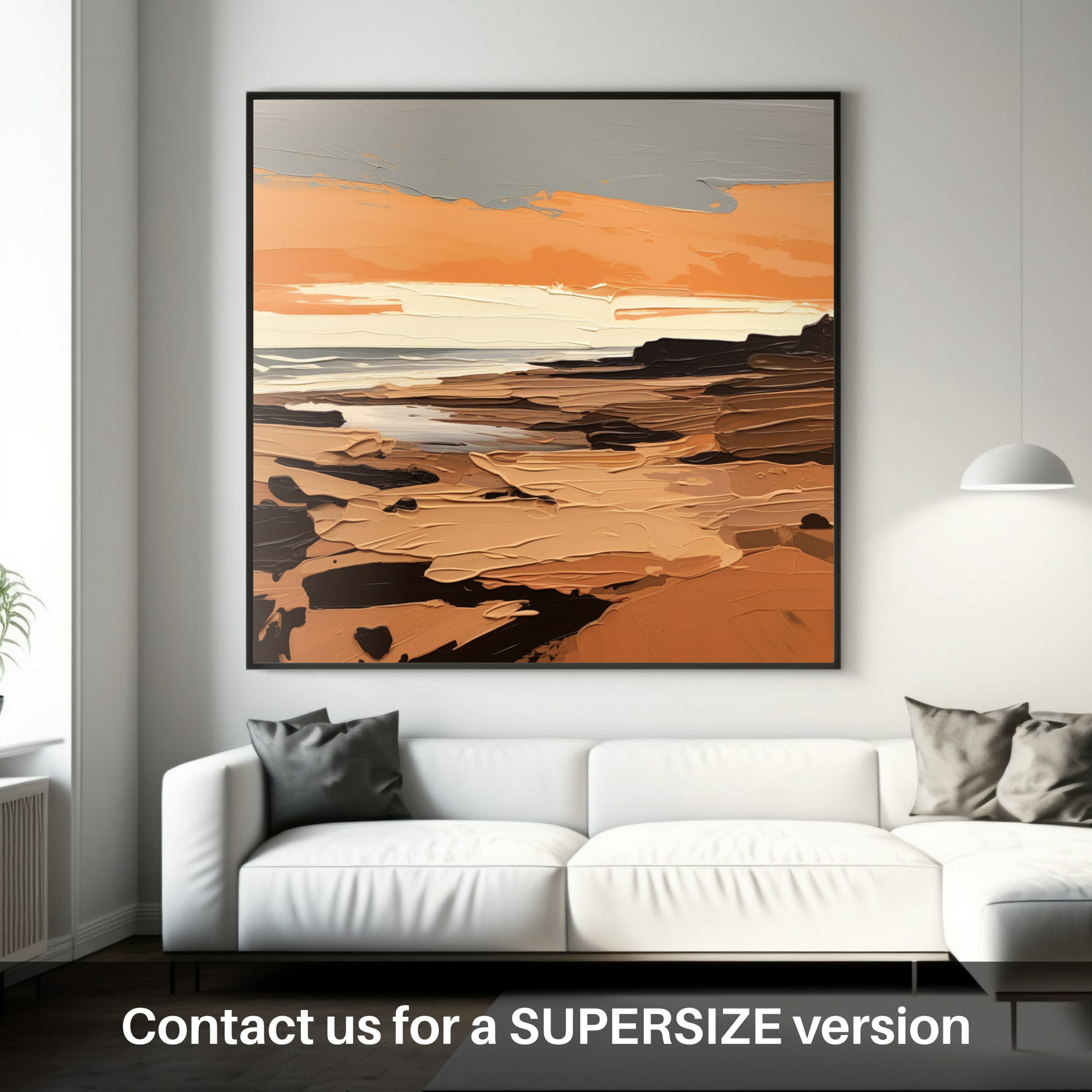 Huge supersize print of Balmedie Beach at golden hour