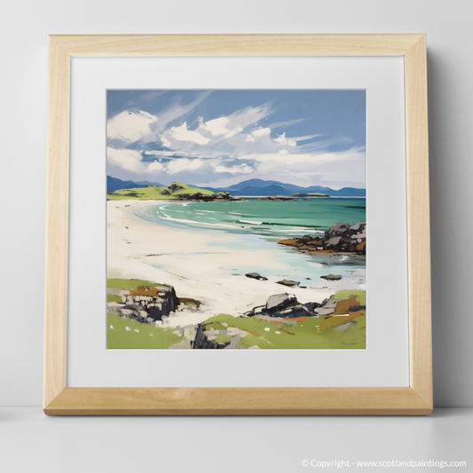 Art Print of Mellon Udrigle Beach, Wester Ross in summer with a natural frame