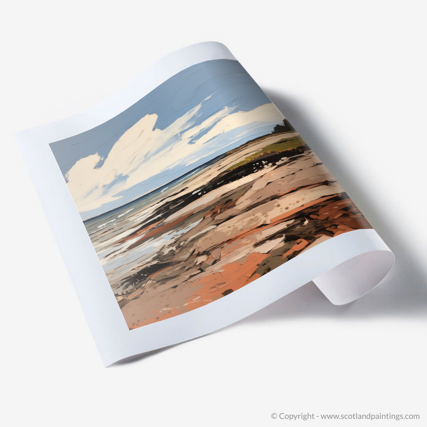 Art Print of Longniddry Beach, East Lothian in summer