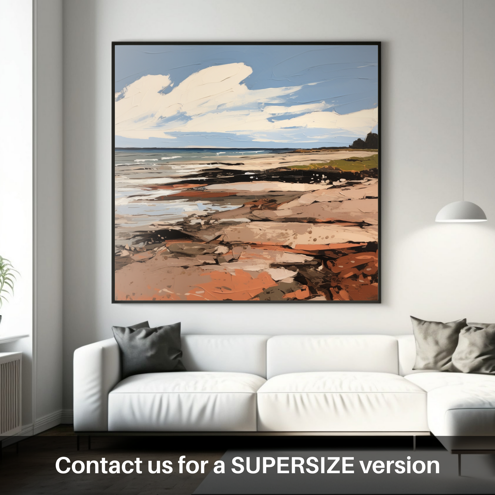 Huge supersize print of Longniddry Beach, East Lothian in summer