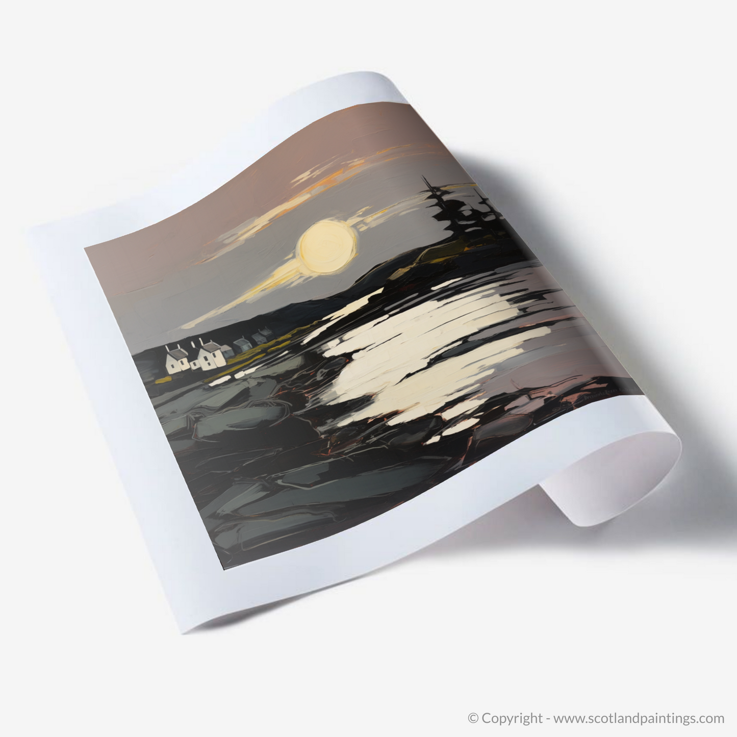 Painting and Art Print of Largo Bay, Fife. Twilight Embrace of Largo Bay.